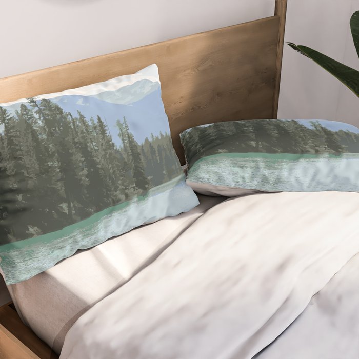 Mountain Waters Calming and Clear Pillow Sham Gallery Image 2