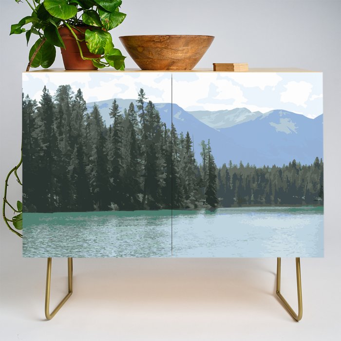 Mountain Waters Calming and Clear Credenza Gallery Image 1
