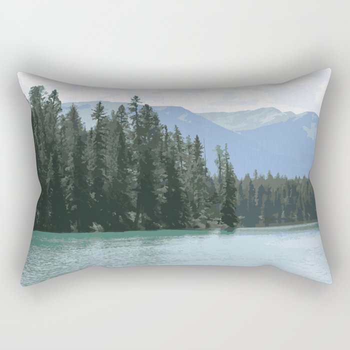 Mountain Waters Calming and Clear Rectangular Pillow Gallery Image 2
