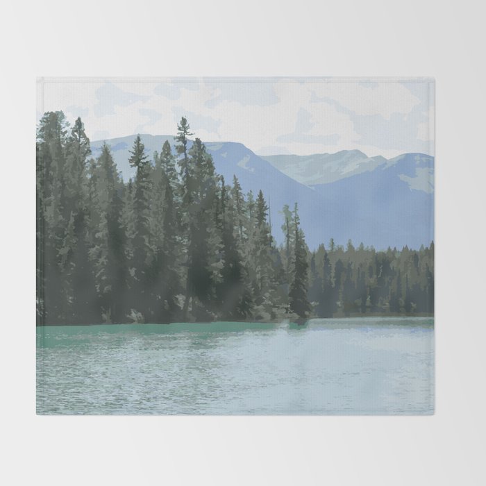 Mountain Waters Calming and Clear Throw Blanket Gallery Image 2