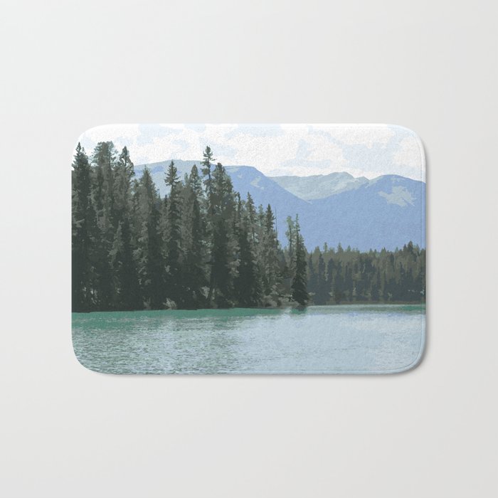 Mountain Waters Calming and Clear Bath Mat Gallery Image 1