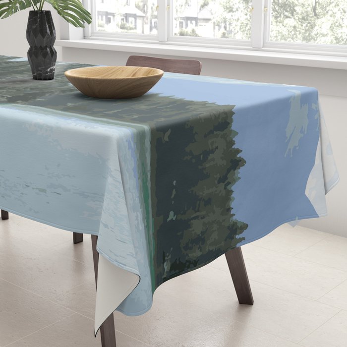 Mountain Waters Calming and Clear Tablecloth Gallery Image 3