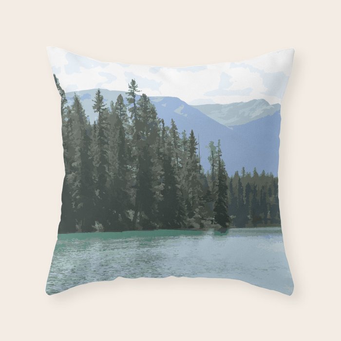 Mountain Waters Calming and Clear Throw Pillow Gallery Image 6