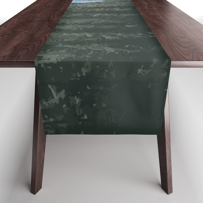 Mountain Waters Calming and Clear Table Runner Gallery Image 1