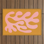 Lilac & Sundown: Matisse Paper Cutouts 03 Outdoor Rug Gallery Image 1