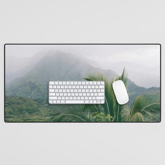 Kauai Hawaii View | Hanalei Valley Landscape Art Print | Nature Travel Photography Desk Mat Gallery Image 1