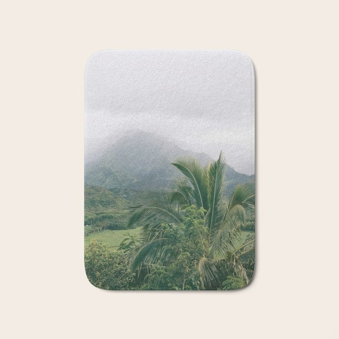 Kauai Hawaii View | Hanalei Valley Landscape Art Print | Nature Travel Photography Bath Mat Gallery Image 1