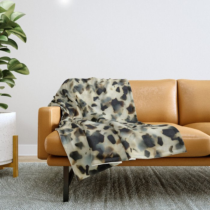 Ivory Acetate Tortoise Shell Throw Blanket Gallery Image 1