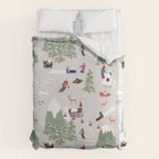 Snow Skiing Ski Slopes Landscape Duvet Cover Gallery Image 6