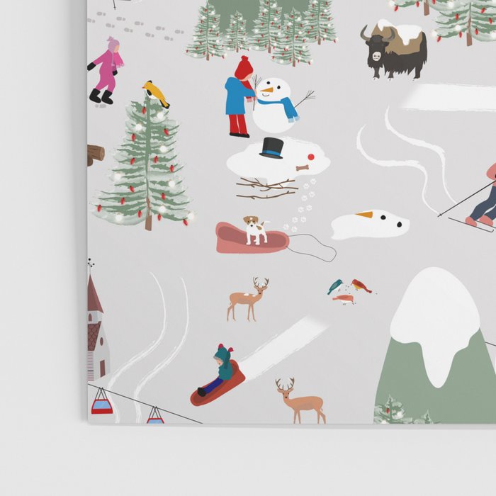 Snow Skiing Ski Slopes Landscape Poster Gallery Image 3