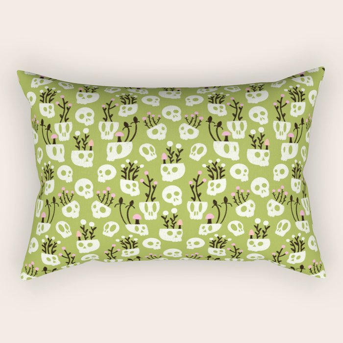 Botanical Heads Will Roll Rectangular Pillow Gallery Image 1