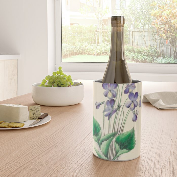  Violets by Clarissa Munger Badger, 1859 (benefitting The Nature Conservancy) Wine Chiller Gallery Image 4