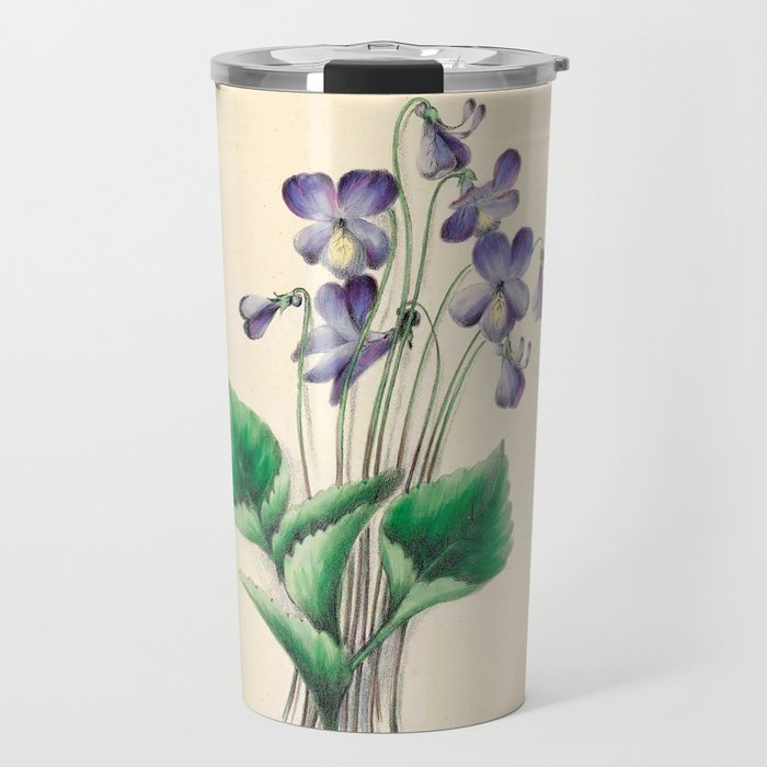  Violets by Clarissa Munger Badger, 1859 (benefitting The Nature Conservancy) Travel Mug Gallery Image 1
