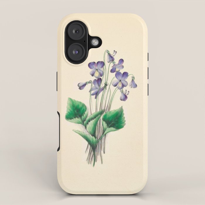  Violets by Clarissa Munger Badger, 1859 (benefitting The Nature Conservancy) iPhone Case Gallery Image 1