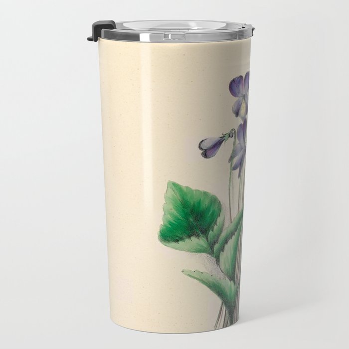  Violets by Clarissa Munger Badger, 1859 (benefitting The Nature Conservancy) Travel Mug Gallery Image 3