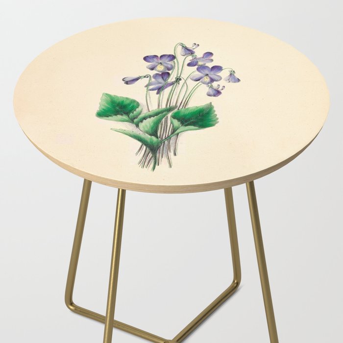  Violets by Clarissa Munger Badger, 1859 (benefitting The Nature Conservancy) Side Table Gallery Image 2