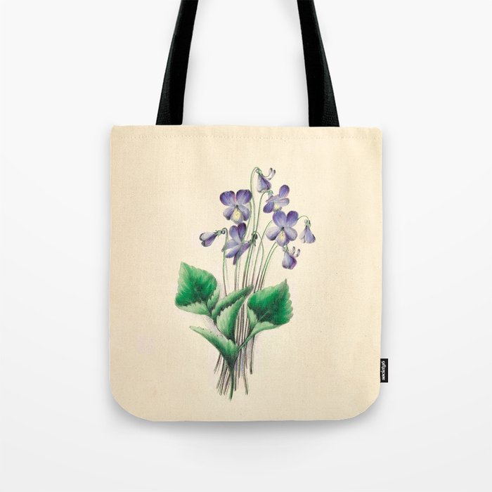  Violets by Clarissa Munger Badger, 1859 (benefitting The Nature Conservancy) Tote Bag Gallery Image 1