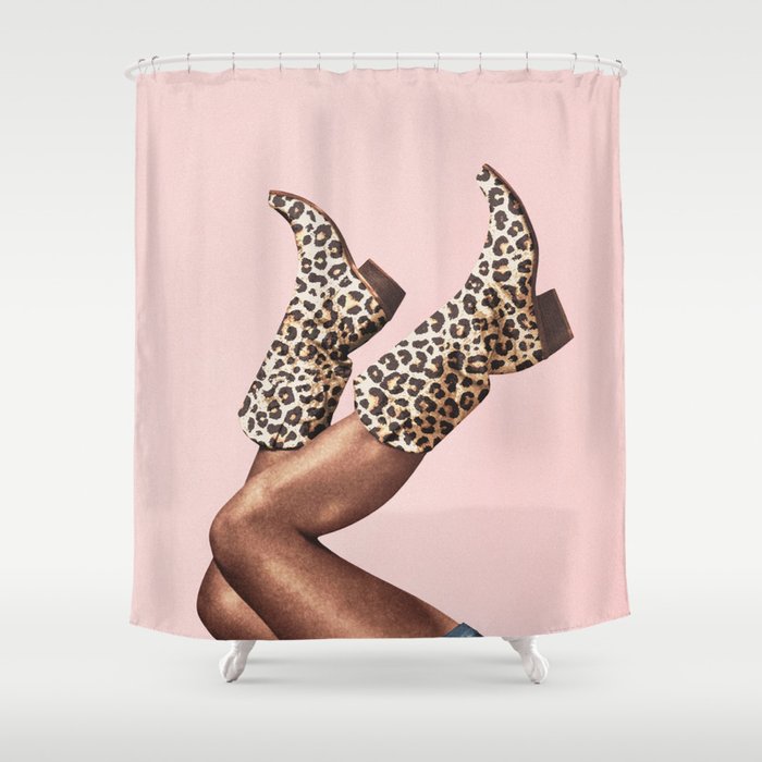 These Boots - Leopard Print II Shower Curtain Gallery Image 1