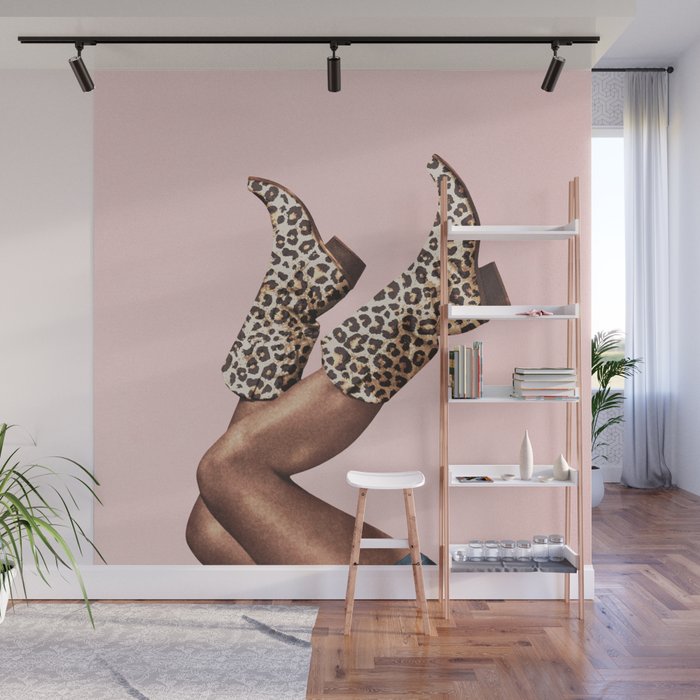 These Boots - Leopard Print II Wall Mural Gallery Image 1