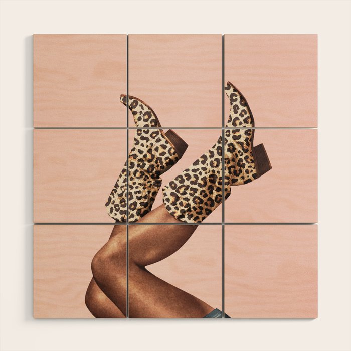 These Boots - Leopard Print II Wood Wall Art Gallery Image 1