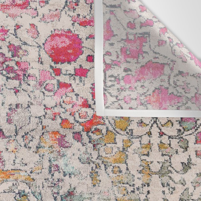 N258 - Vintage Glam Farmhouse Boho Traditional Floral Moroccan Style Wall Tapestry Gallery Image 3