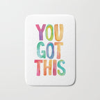 You Got This Rainbow Watercolor Bath Mat Gallery Image 1