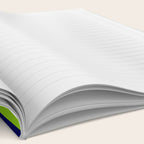 Midcentury Modern Abstract Lime Green Palm Springs Pattern with Navy Blue, Gray, and White Notebook Gallery Image 2