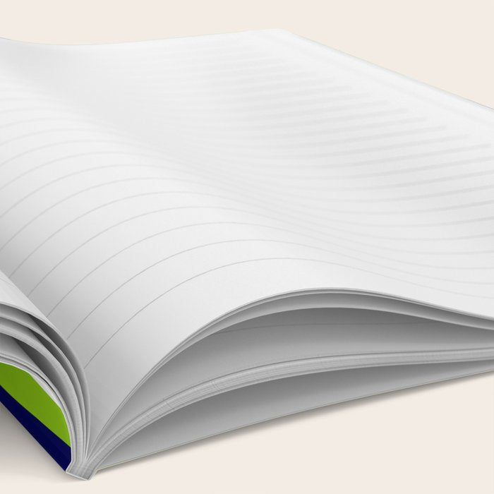 Midcentury Modern Abstract Lime Green Palm Springs Pattern with Navy Blue, Gray, and White Notebook Gallery Image 2