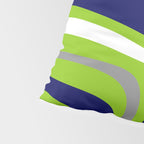Midcentury Modern Abstract Lime Green Palm Springs Pattern with Navy Blue, Gray, and White Pillow Sham Gallery Image 4