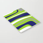 Midcentury Modern Abstract Lime Green Palm Springs Pattern with Navy Blue, Gray, and White Notebook Gallery Image 3