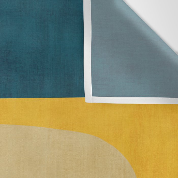 Green Tones Abstract Mid-Century Fall Artwork Wall Tapestry Gallery Image 3