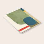 Green Tones Abstract Mid-Century Fall Artwork Notebook Gallery Image 3