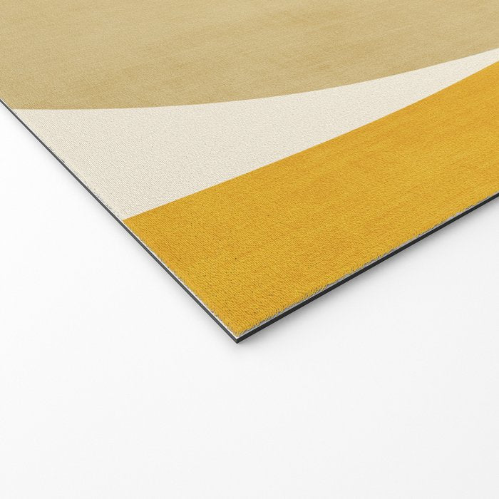 Green Tones Abstract Mid-Century Fall Artwork Welcome Mat Gallery Image 2