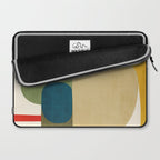 Green Tones Abstract Mid-Century Fall Artwork Laptop Sleeve Gallery Image 2