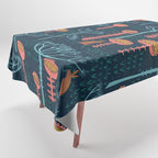 Block print bunny Tablecloth Gallery Image 1