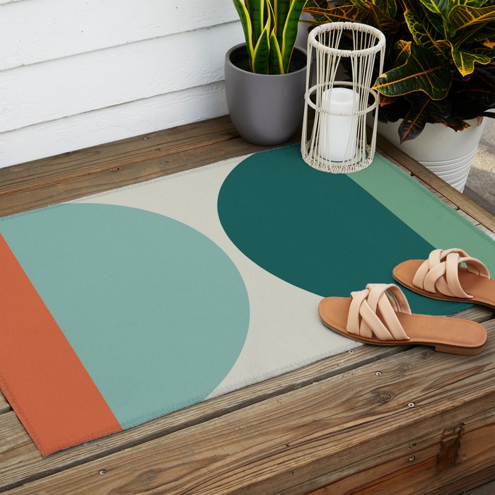 Abstract Geometric 20 Outdoor Rug Gallery Image 2