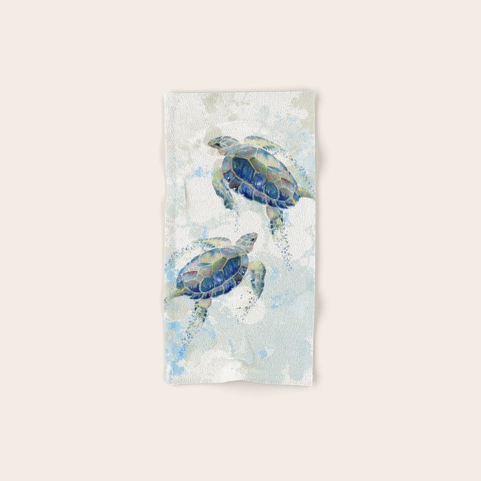 Swimming Together 2 - Sea Turtle  Hand & Bath Towel Gallery Image 1