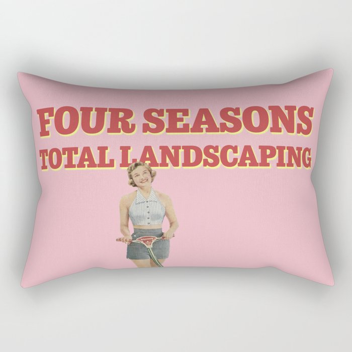 Four Seasons Total Landscaping (Pink) Rectangular Pillow Gallery Image 2