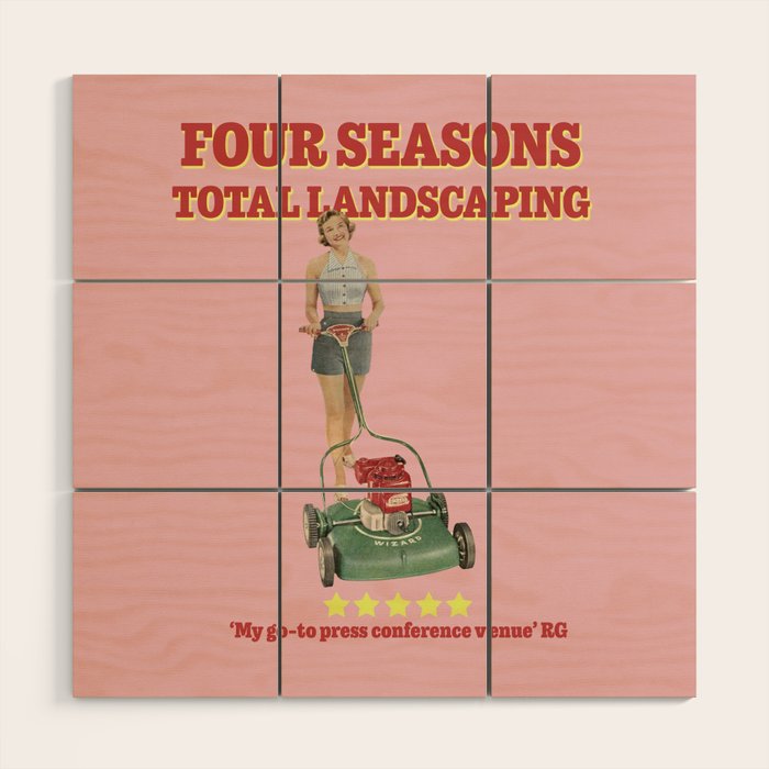 Four Seasons Total Landscaping (Pink) Wood Wall Art Gallery Image 1