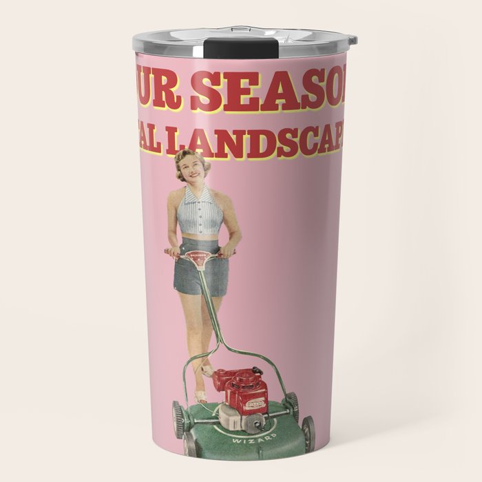 Four Seasons Total Landscaping (Pink) Travel Mug Gallery Image 1