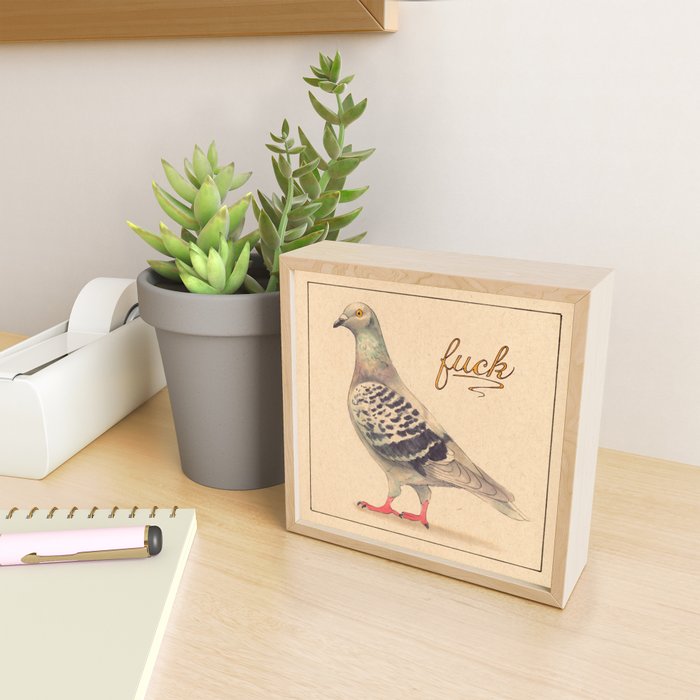 Fancy 'Fuck' Pigeon Mini Art Print Gallery Image 2