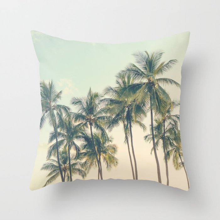 Tropical Skies - Palm Trees, Beach Photography Throw Pillow Gallery Image 6