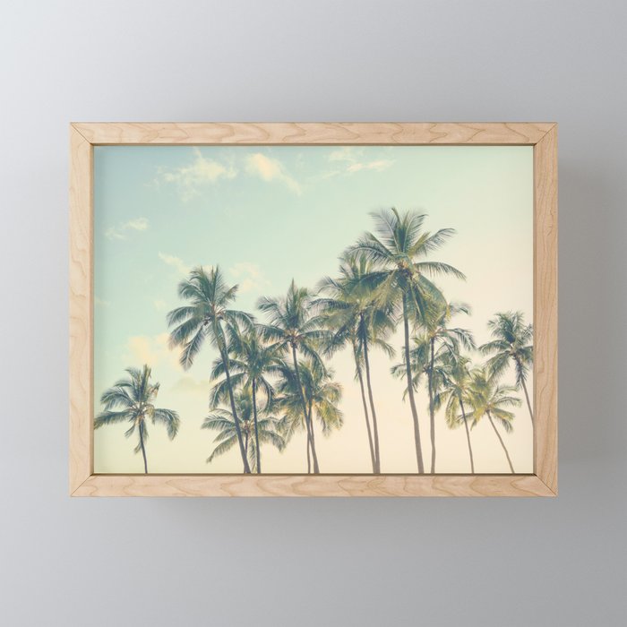 Tropical Skies - Palm Trees, Beach Photography Mini Art Print Gallery Image 1