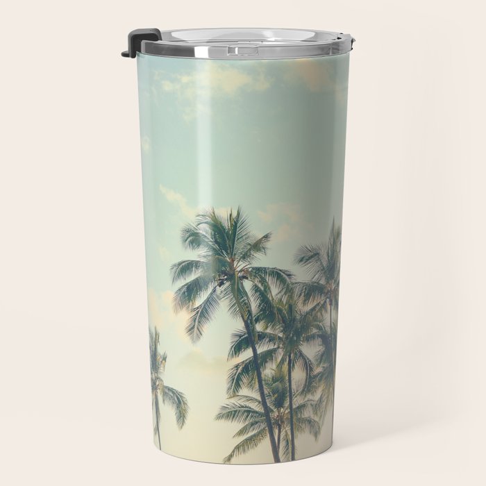 Tropical Skies - Palm Trees, Beach Photography Travel Mug Gallery Image 3