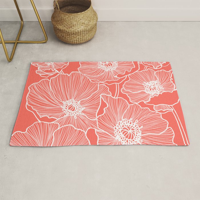 Coral Poppies Rug Gallery Image 1