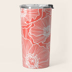 Coral Poppies Travel Mug Gallery Image 2