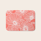 Coral Poppies Bath Mat Gallery Image 1