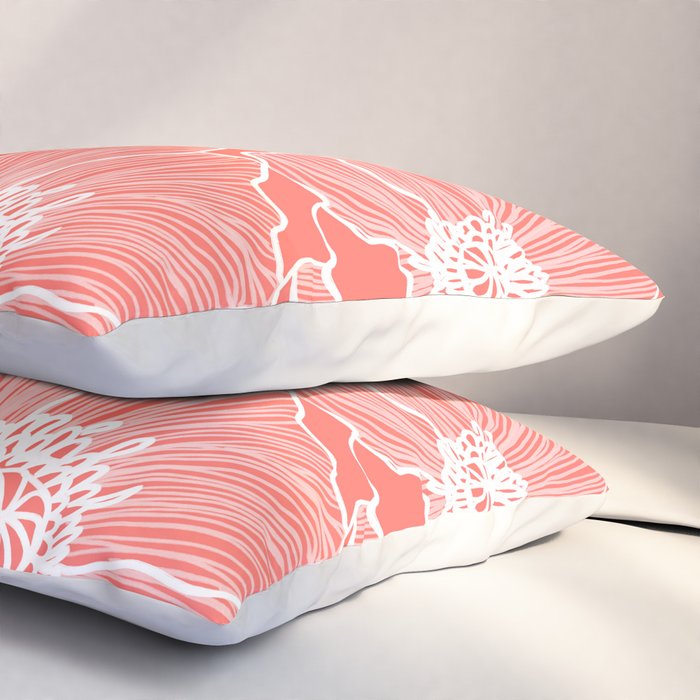 Coral Poppies Pillow Sham Gallery Image 3