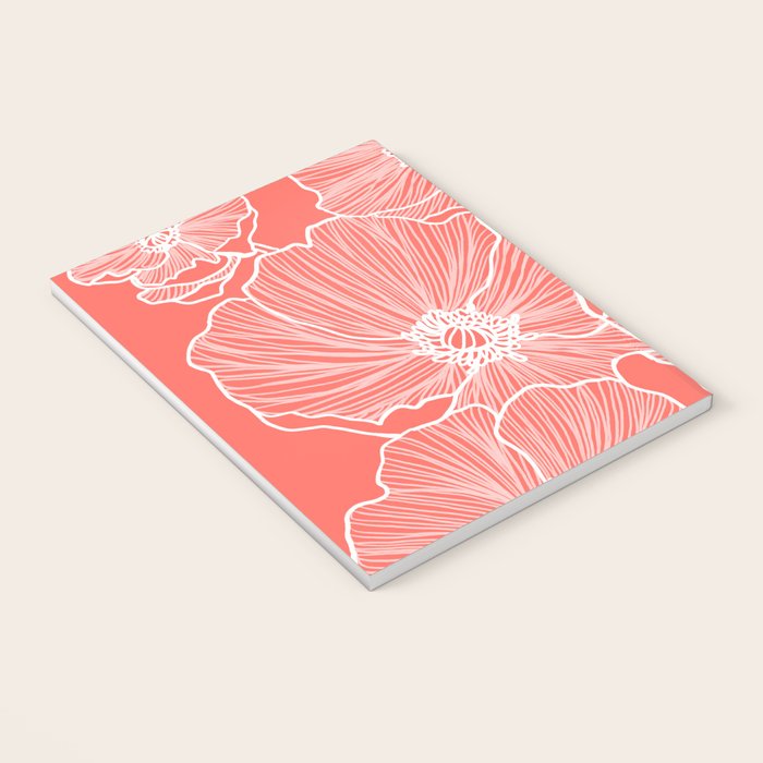 Coral Poppies Notebook Gallery Image 3