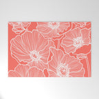 Coral Poppies Welcome Mat Gallery Image 1